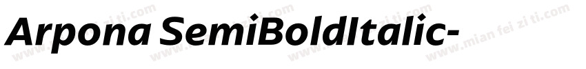 Arpona SemiBoldItalic字体转换